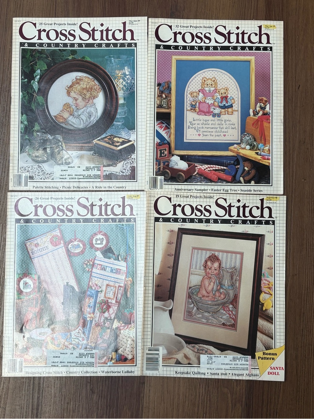 Lot of 4 Cross Stitch & Country Crafts magazines